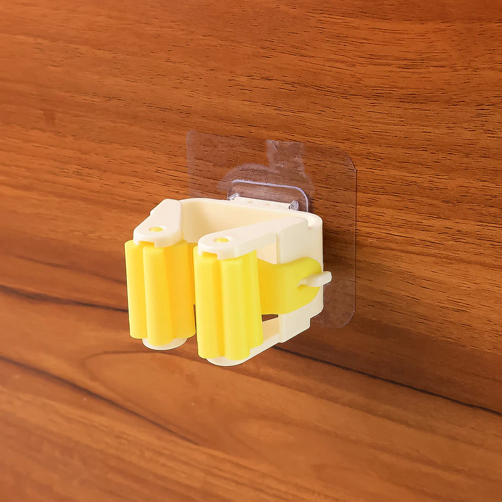 Self-Adhesive Mop Holder – Wall Mount Broom Organizer