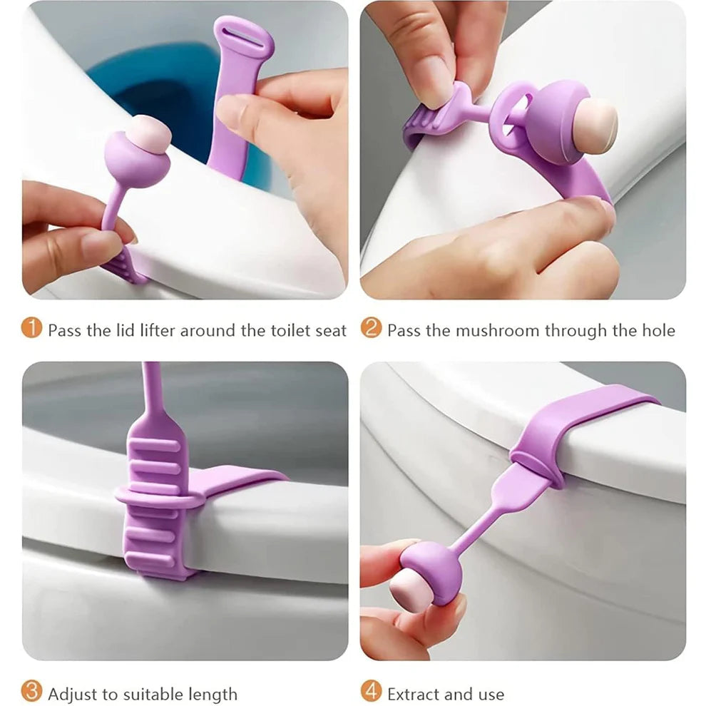 Toilet Seat Lifter – Hygienic Silicone Grip for Bathroom
