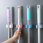 Self-Adhesive Mop Holder – Wall Mount Broom Organizer