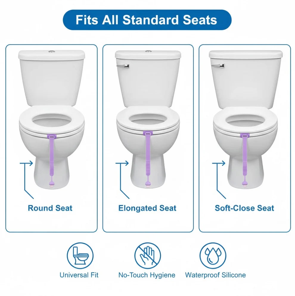 Toilet Seat Lifter – Hygienic Silicone Grip for Bathroom