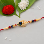 Peacock Rakhi – Beaded Design for Brothers, Handcrafted