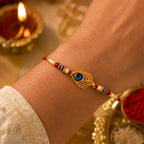 Peacock Rakhi – Beaded Design for Brothers, Handcrafted