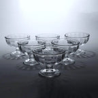 Glass Ice Cream Dessert Bowls – Elegant 6-Piece Set